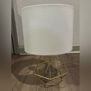 Geometric small gold lamp